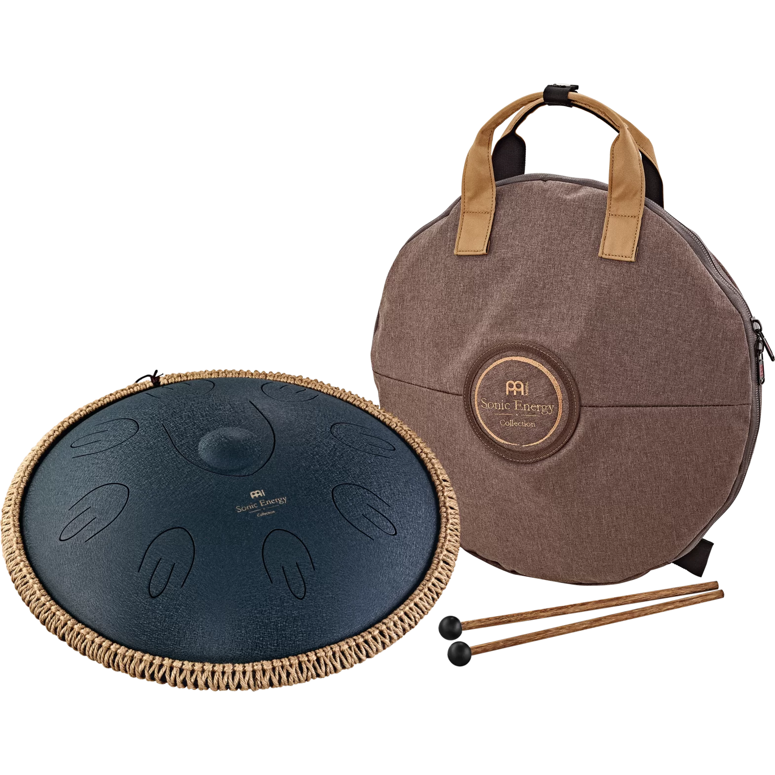 Meinl Sonic Energy 16" Octave Steel Tongue Drum (D Amara, 9 Notes, 440 Hz, Navy Blue)