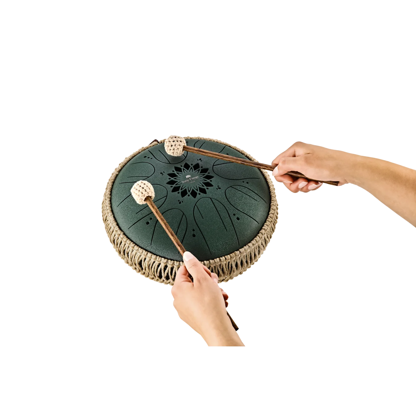 10" Meinl Medium Tongue Drum, F# Minor, 8 Notes, 432 Hz, with mallets