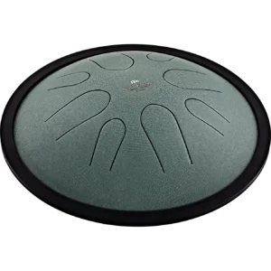 10" Compact Steel Tongue Drum, B Minor, 8 Notes, 432 Hz, Dark Green - CSTD1DG